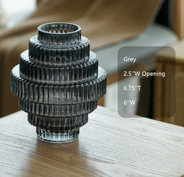 Tower Shaped Thick Glass Vase