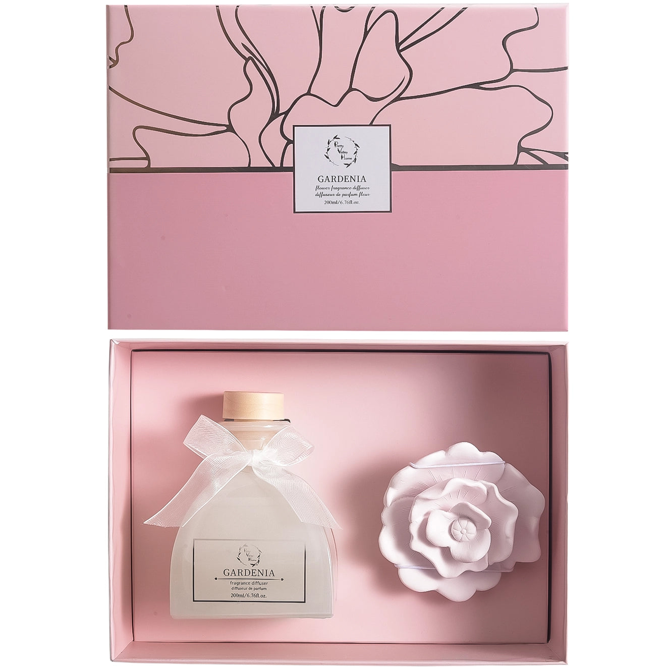 Sunshine Rose Ceramic Flower Diffuser Gift Set