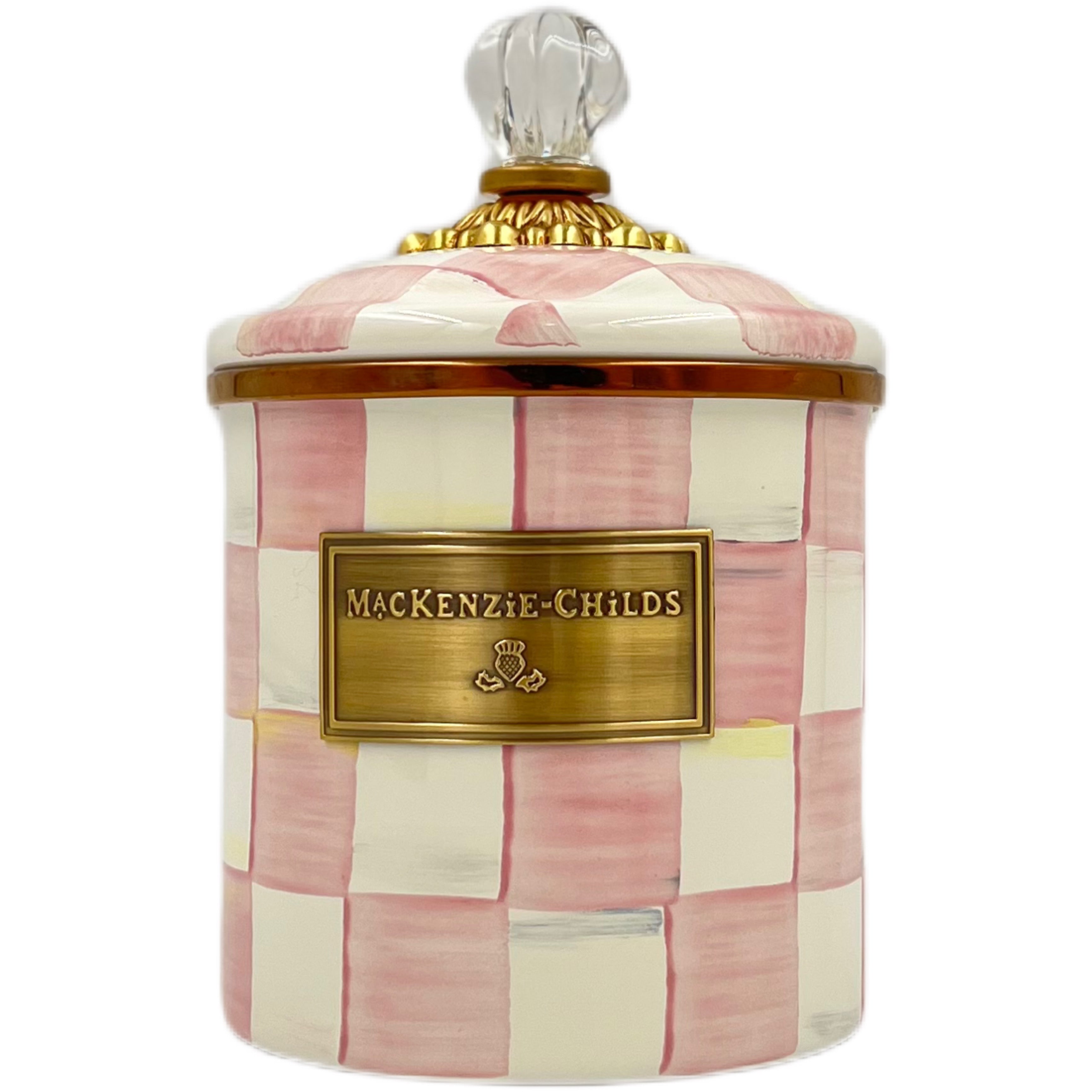 MacKenzie-Childs Rosy Check Canister