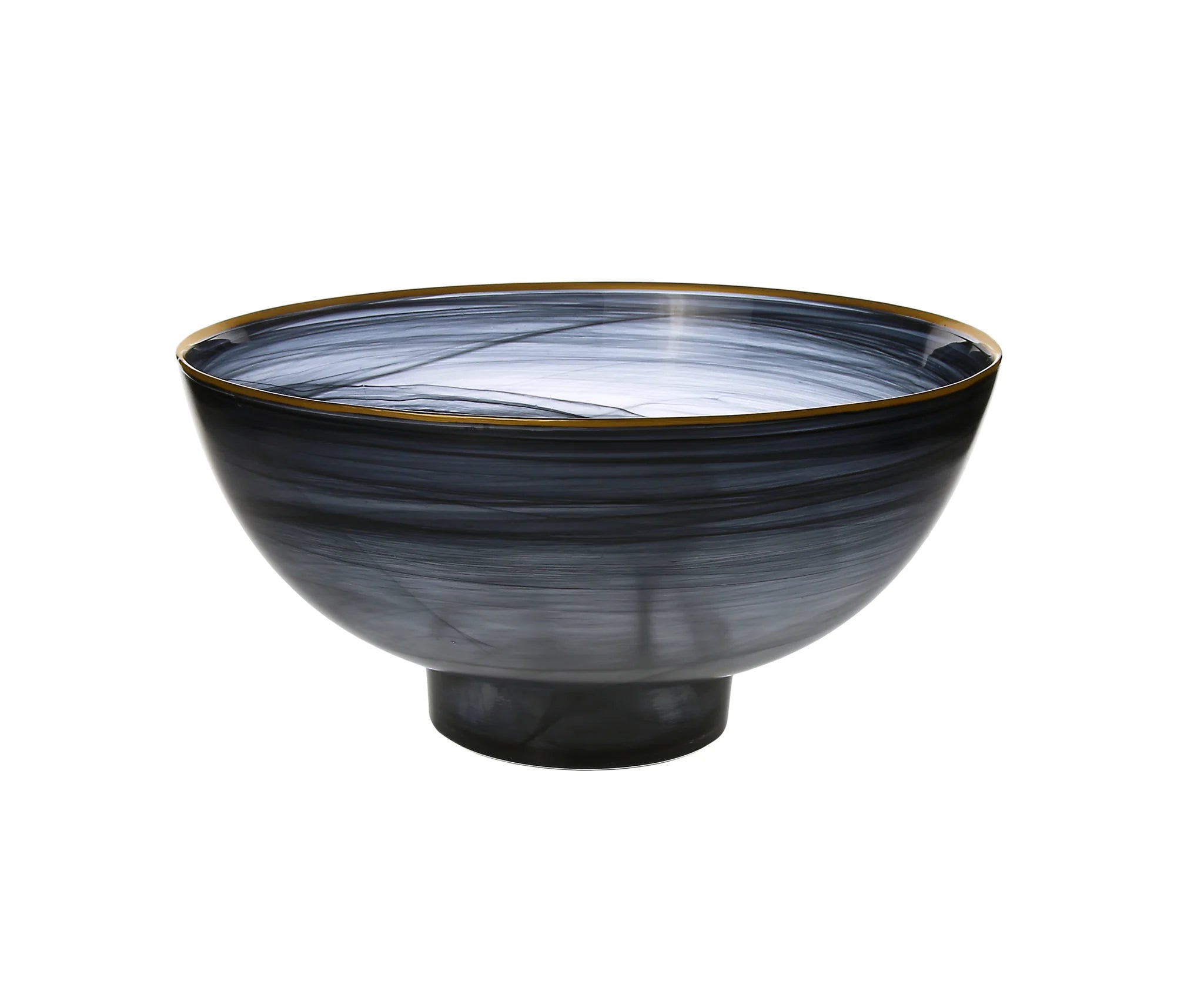 Black Alabaster Bowl with Base