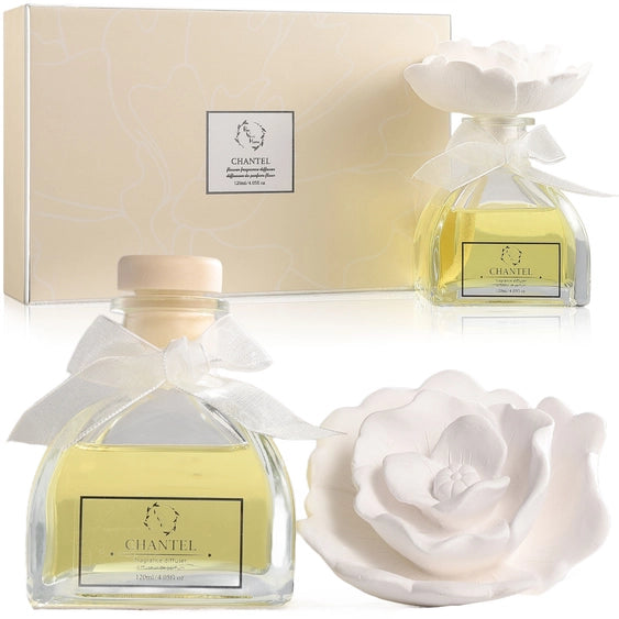 Sunshine Rose Ceramic Flower Diffuser Gift Set