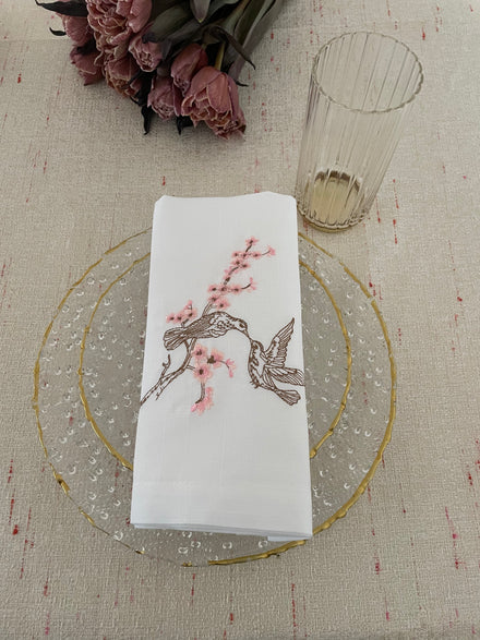 Adorn Cherry Blossom Bird Napkins s/6