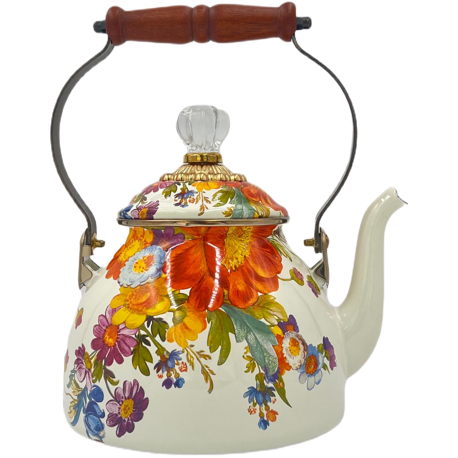 MacKenzie-Childs Flower Mart Tea Kettle