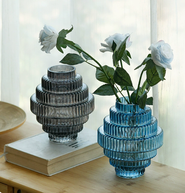 Tower Shaped Thick Glass Vase
