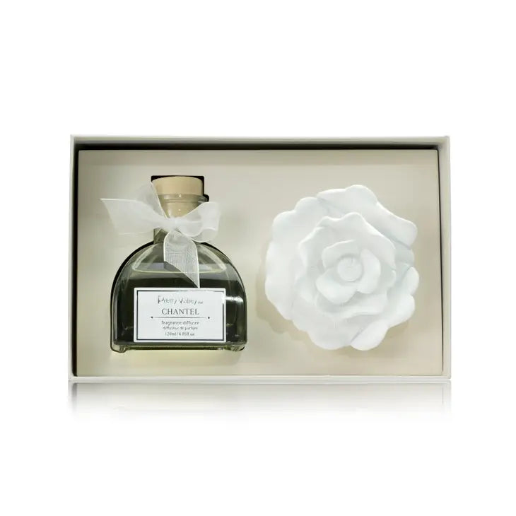 Chantel Sunshine Rose Ceramic Flower Diffuser Gift Set