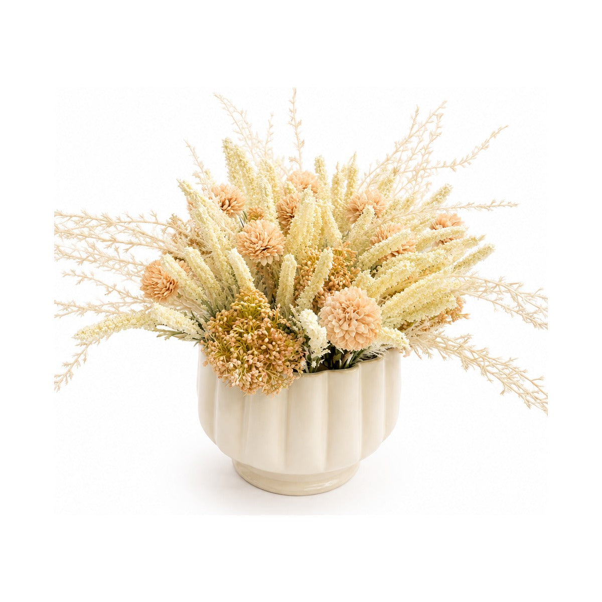 Pink Snowball In Compote Vase