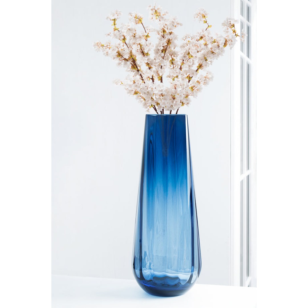 Blue Square Top Vase