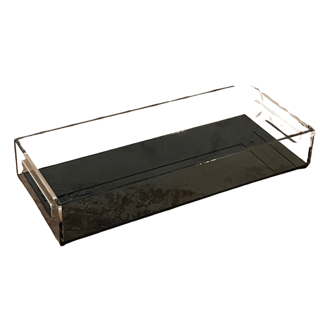 Lucite and Black Tray