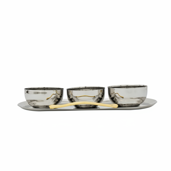 Droplet 3 Bowls and Tray Set