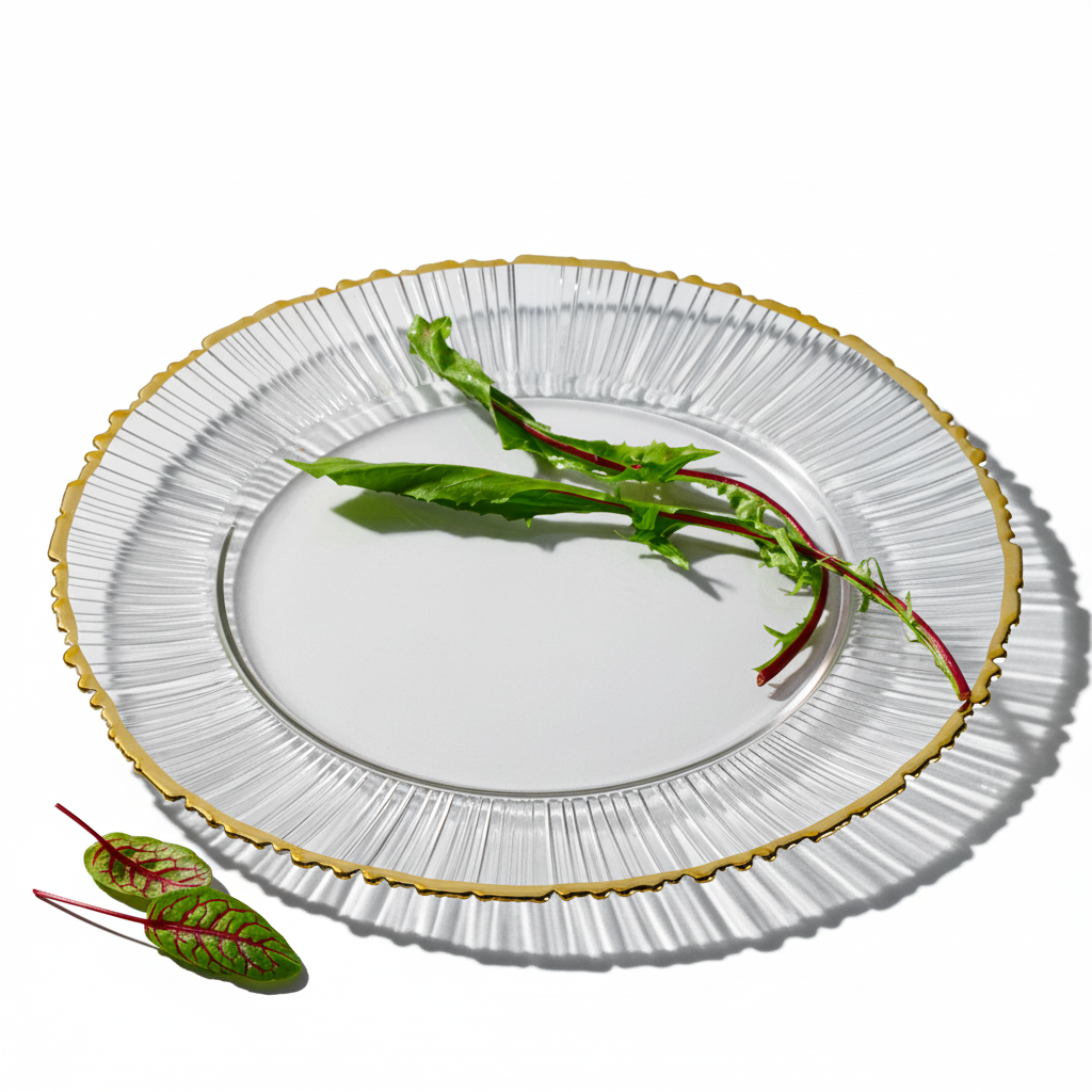 Vikko Harmony Glass Charger with Rim