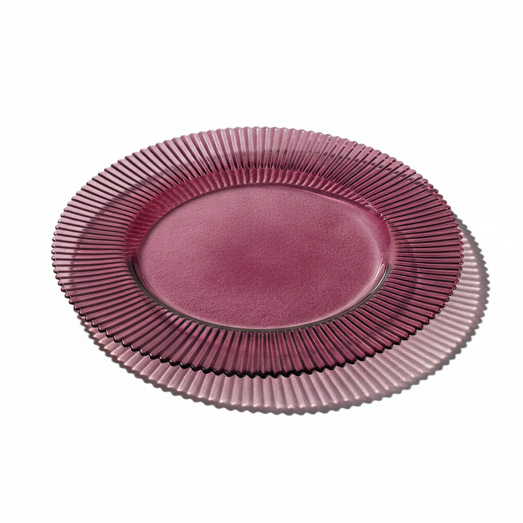 Vikko Forest Ribbed Glass Charger