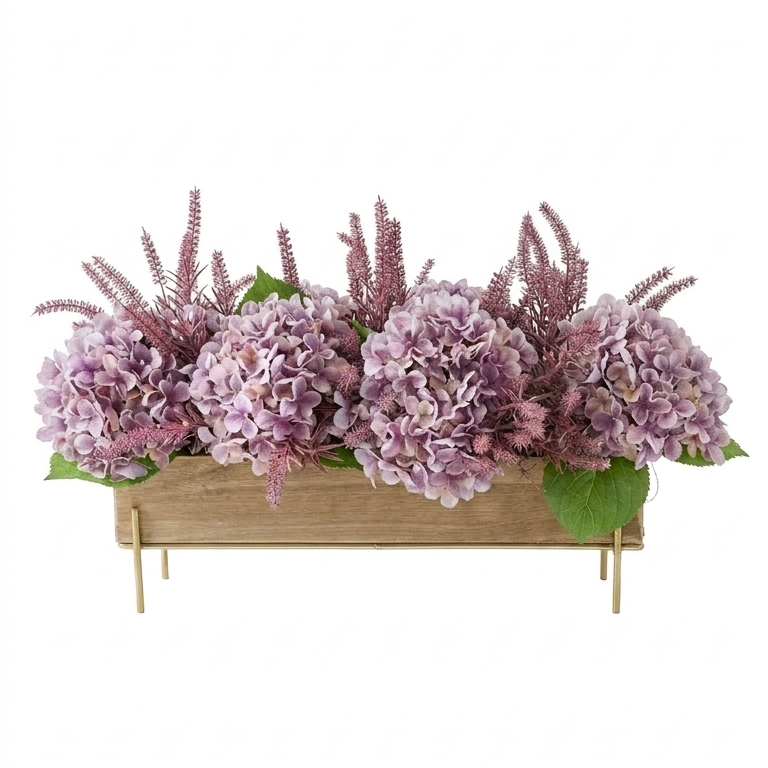 Flaura Long Violet Hydrangeas