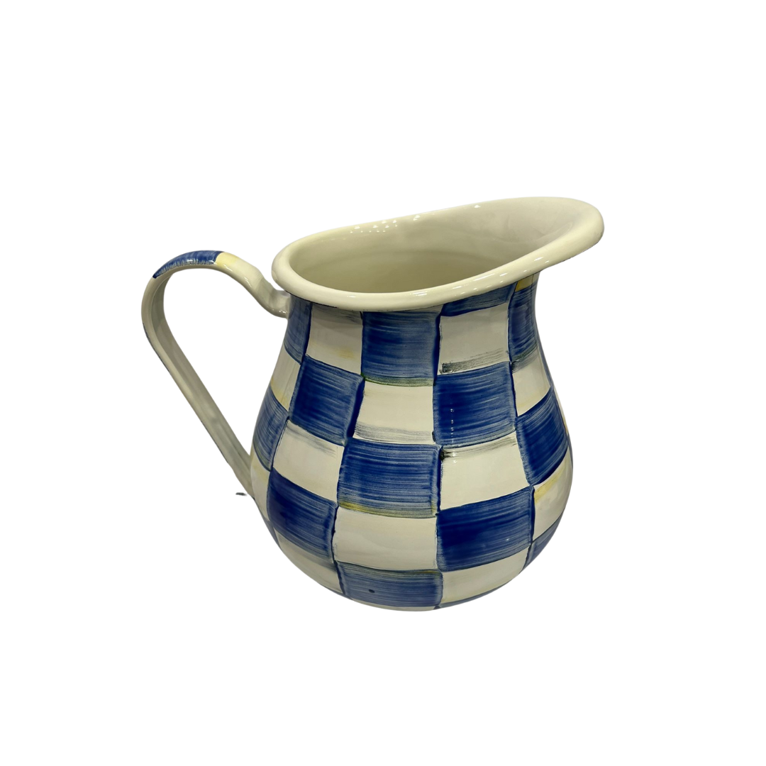 MacKenzie-Childs Royal Check Pitcher