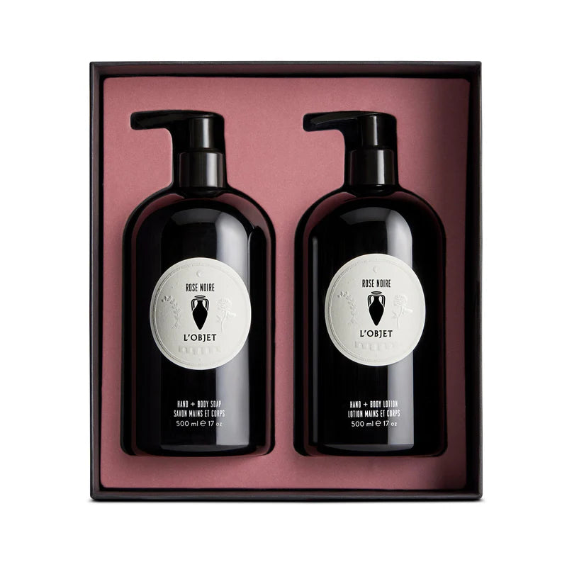 L'Objet Rose Noire Hand and Body Soap + Lotion Gift Set