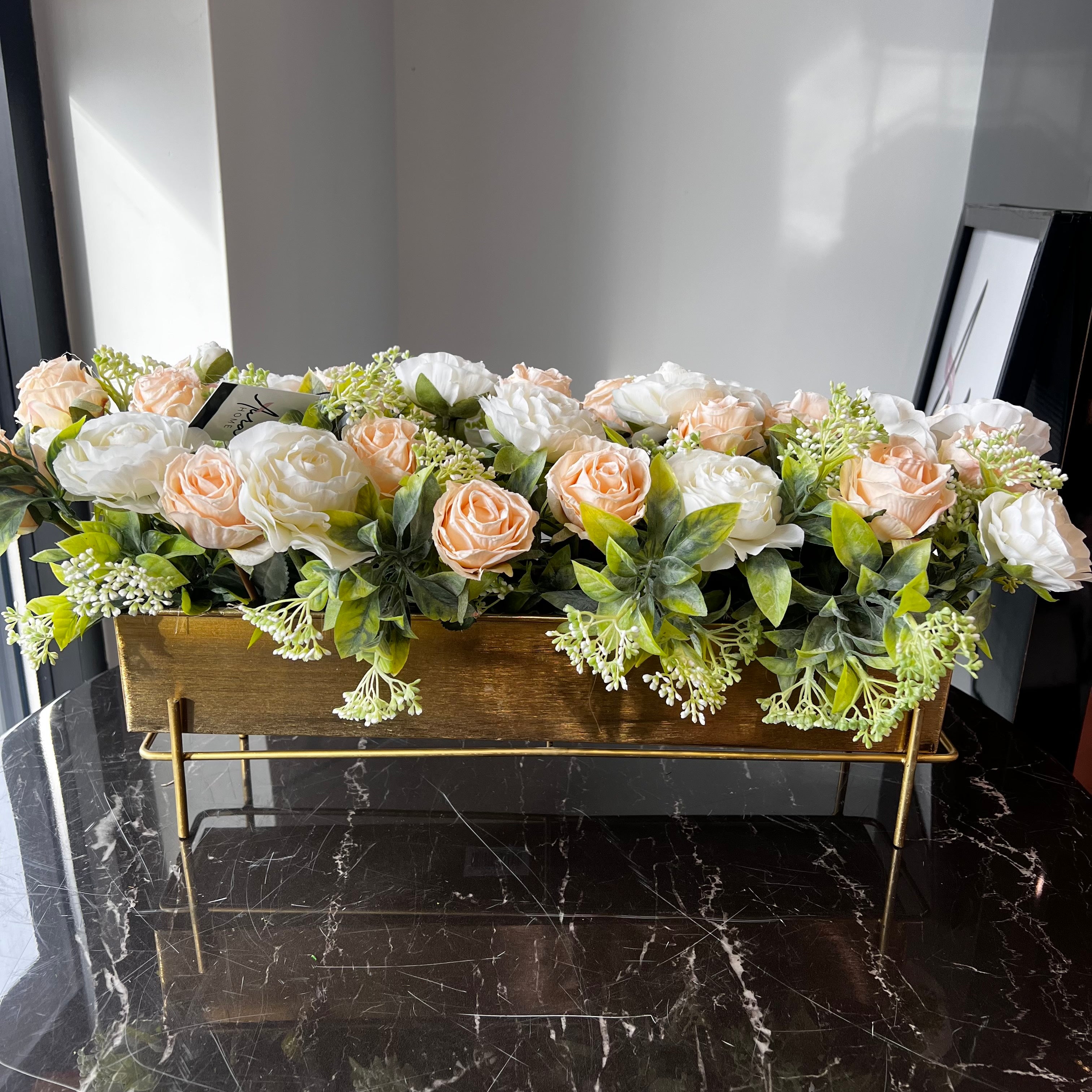 Flaura Rose and Greenery Arrangement