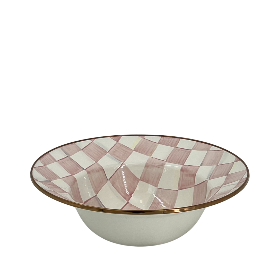 MacKenzie-Childs Rosy Check Serving Bowl