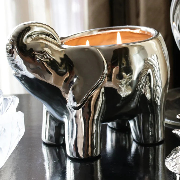 Thompson Ferrier Silver Elephant Candle