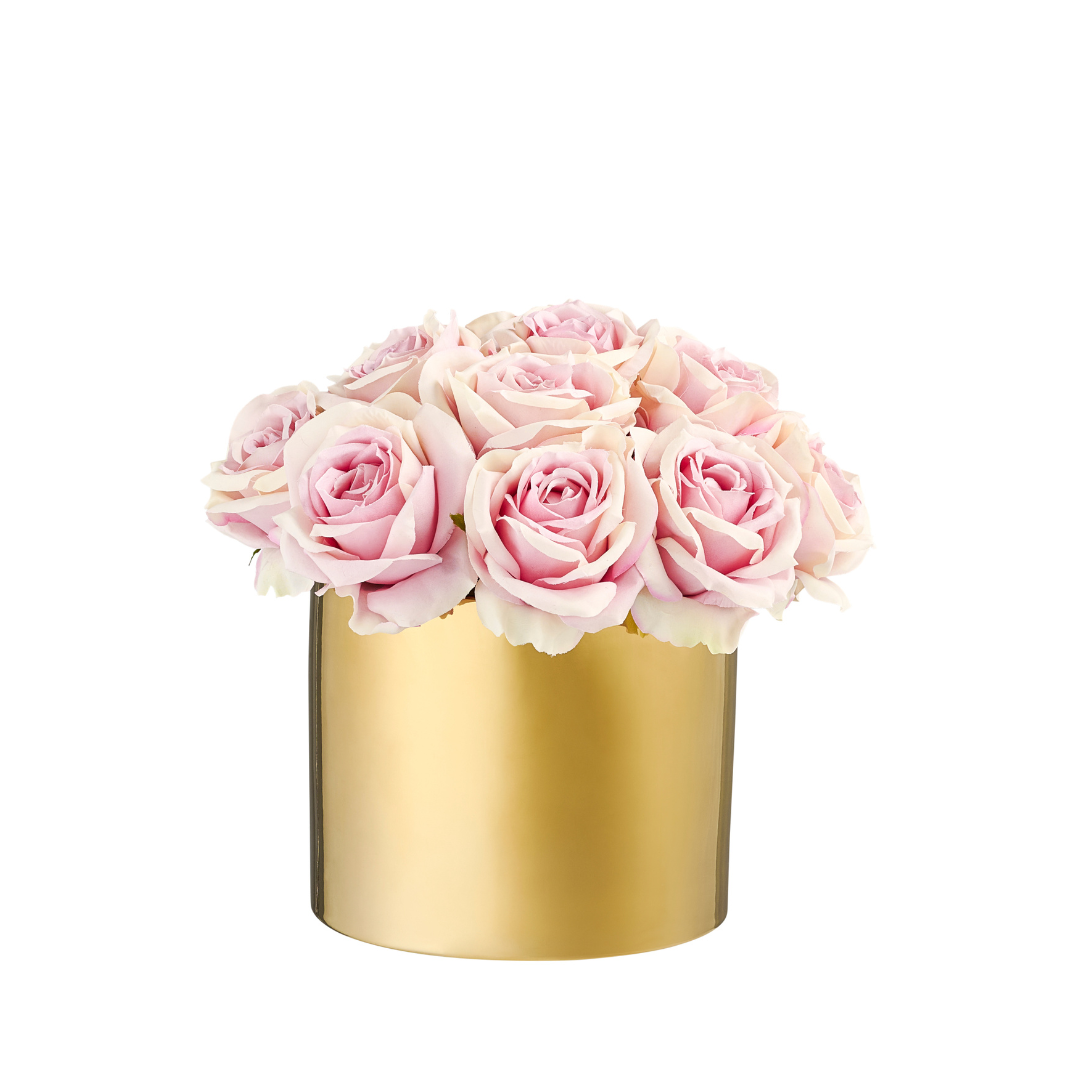 Flaura Pink Plush Roses- Small