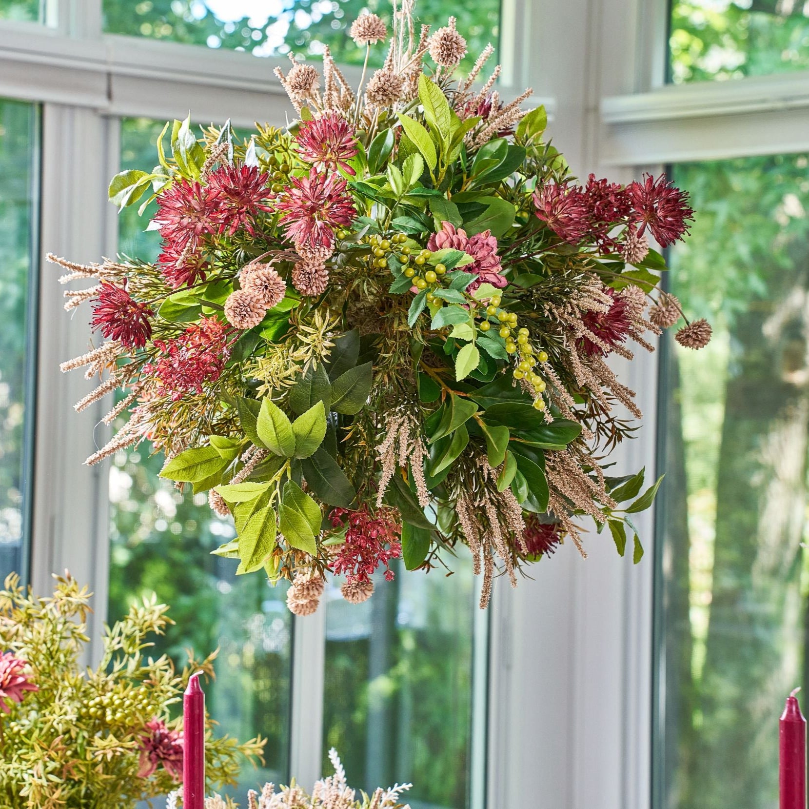 Flaura Scarlet Canopy Hanging Chandelier