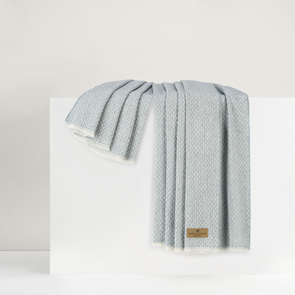 Lands Downunder Hudson Valley Throw- Crystal Blue