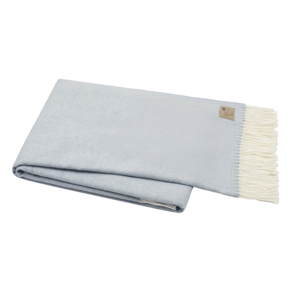 Lands Down Under Crystal Blue Italian Herringbone Throw