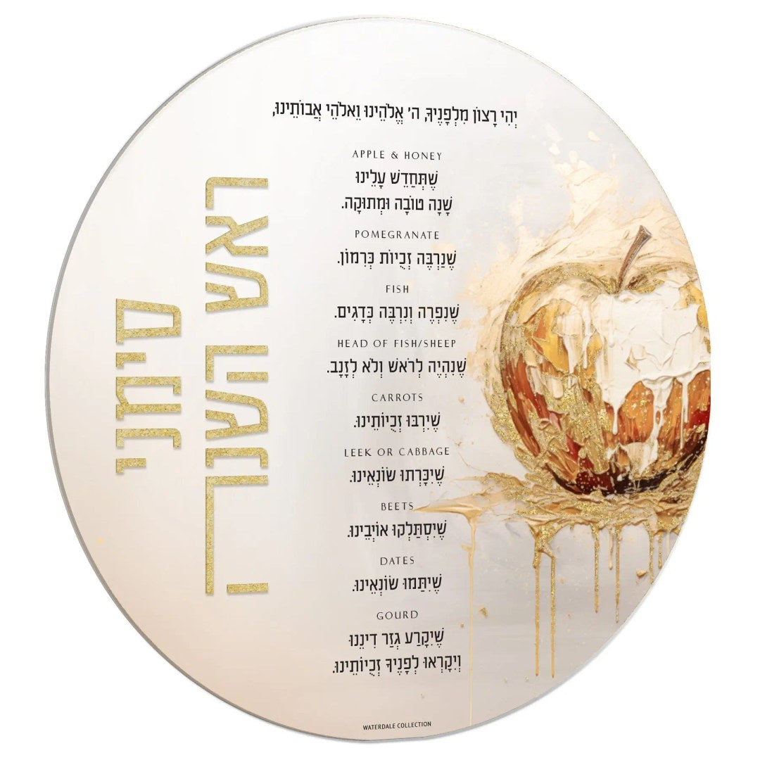 Rosh Hashana Simanim Card Painted Batya