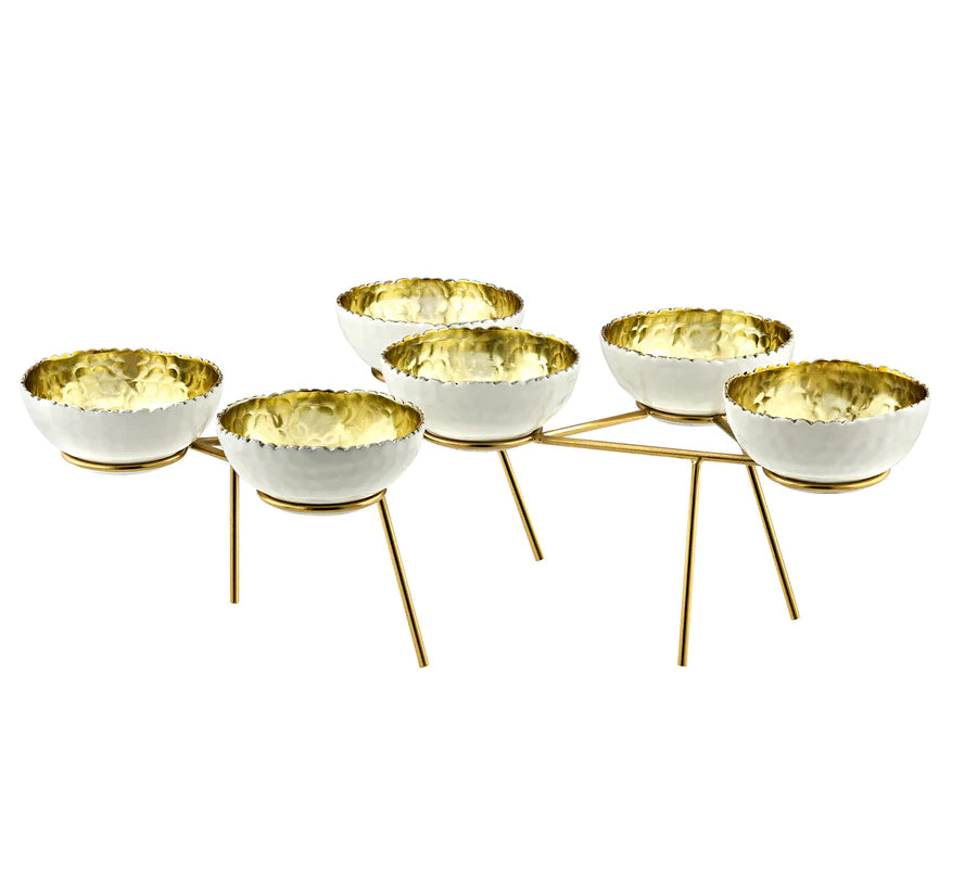 Set of 6 bowl and stand