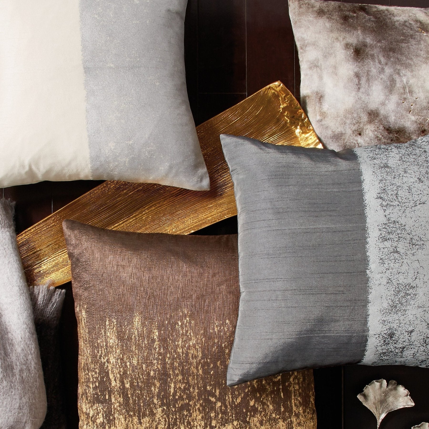 Michael Aram Metallic Texture Pillows