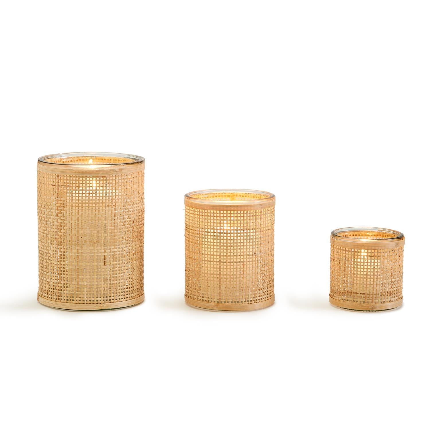 Weaved Rattan Wrapped Cachepot