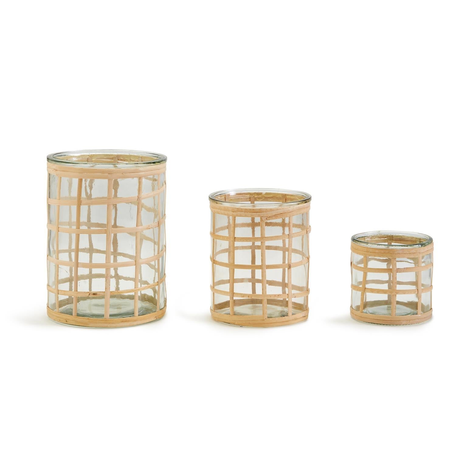Rattan Wrapped Cachepot