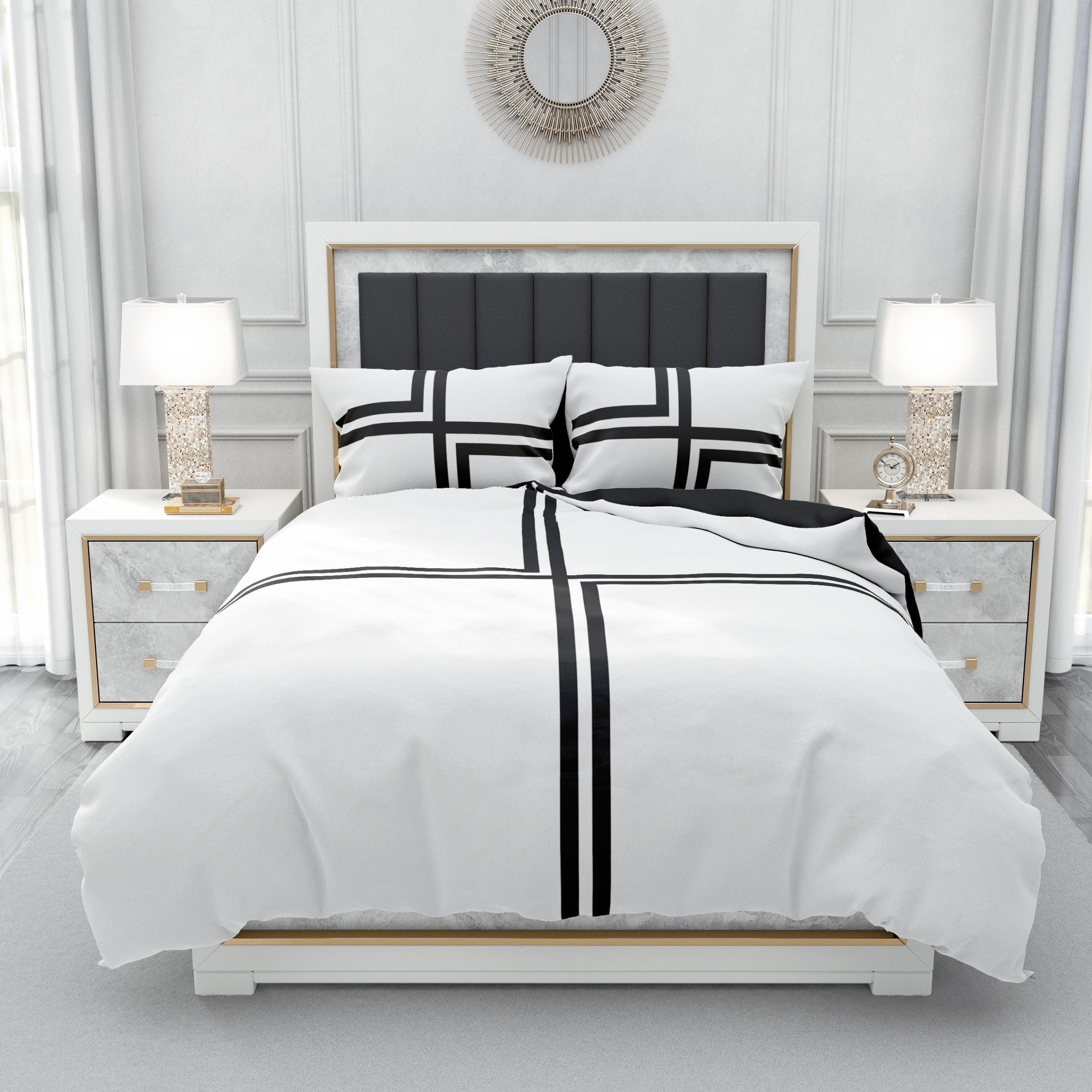 Aura & Belle Vertex Suede Set- Black