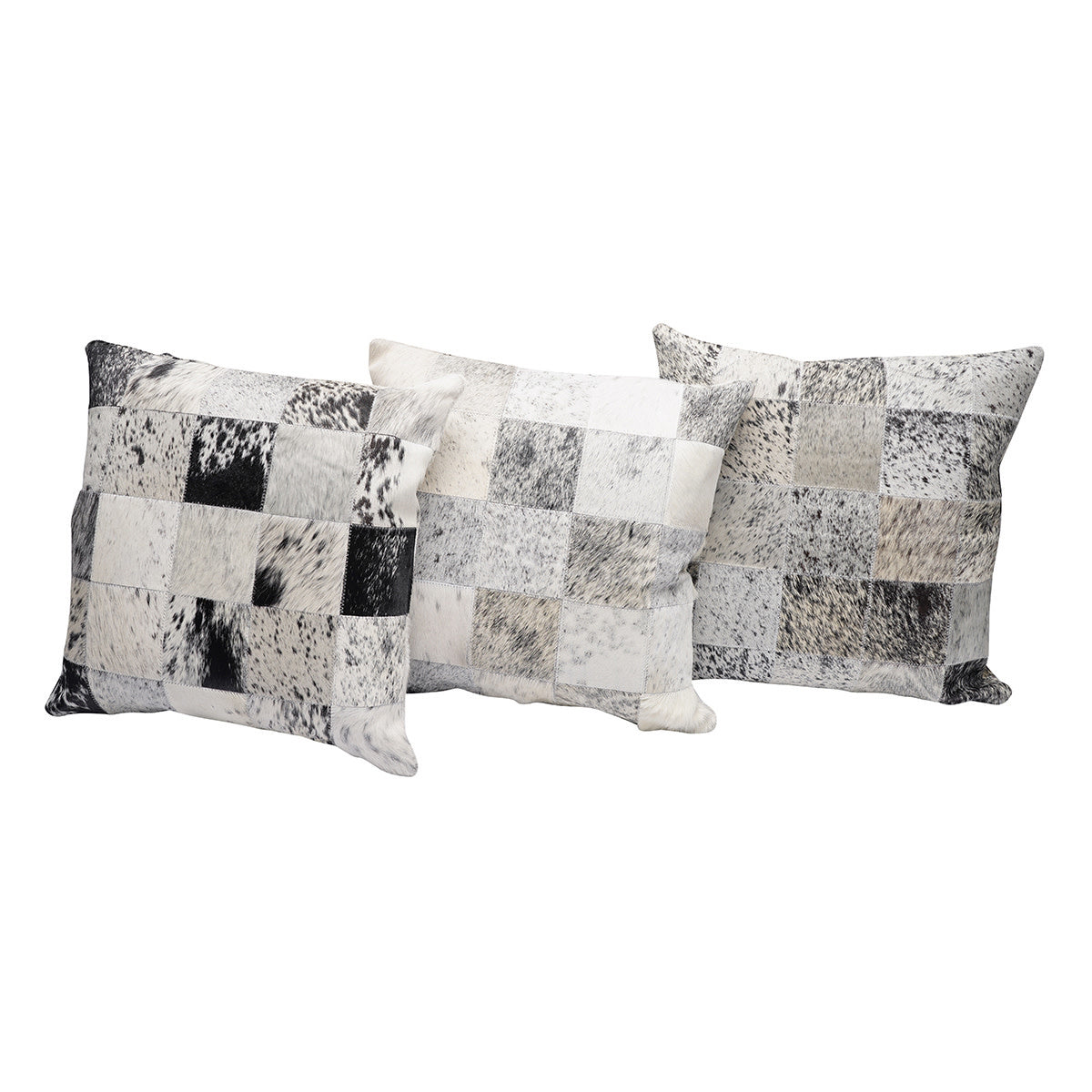 Black and discount white cowhide pillows